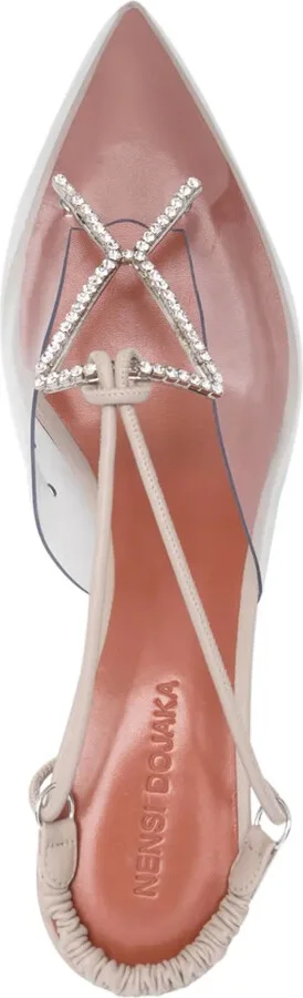 crystal-embellished PVC slingback sandals - Image 4