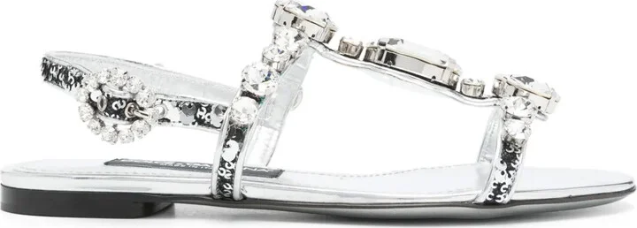 Crystal-Embellished Sandals
