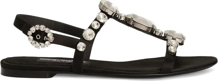 Crystal-Embellished Sandals