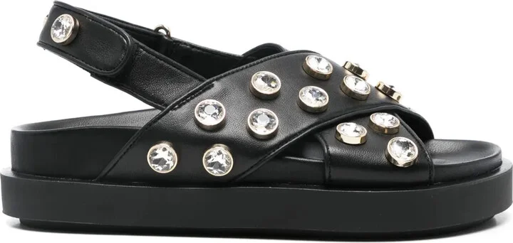Crystal-Embellished Sandals
