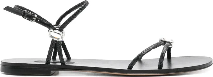 Crystal-Embellished Sandals