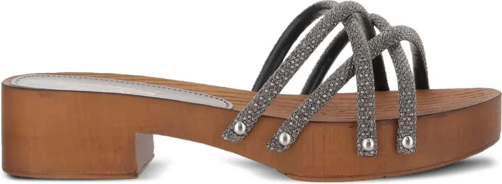 Crystal-Embellished Sandals