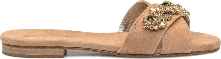 Crystal-Embellished Sandals