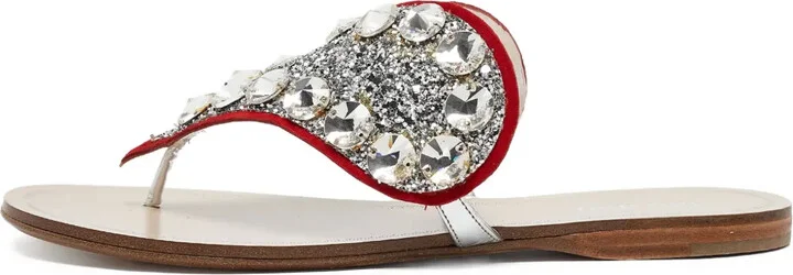 Crystal-Embellished Sandals