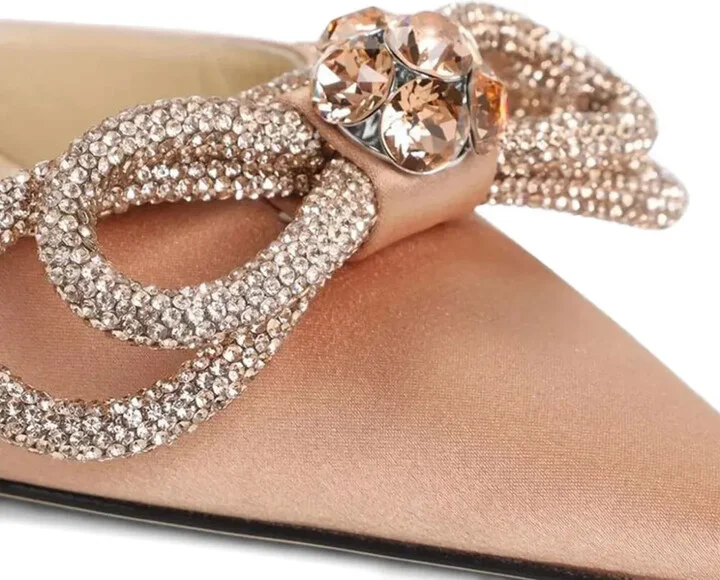 Crystal-Embellished Satin Pumps - Image 3