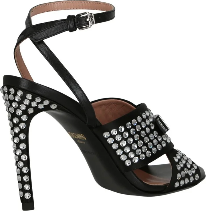 Crystal Embellished Satin Sandal - Image 2