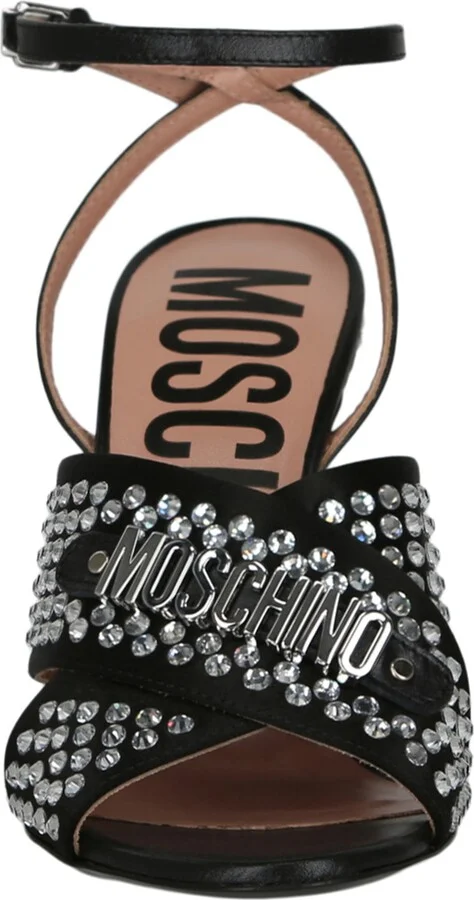 Crystal Embellished Satin Sandal - Image 3