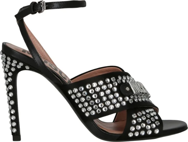 Crystal Embellished Satin Sandal - Image 4