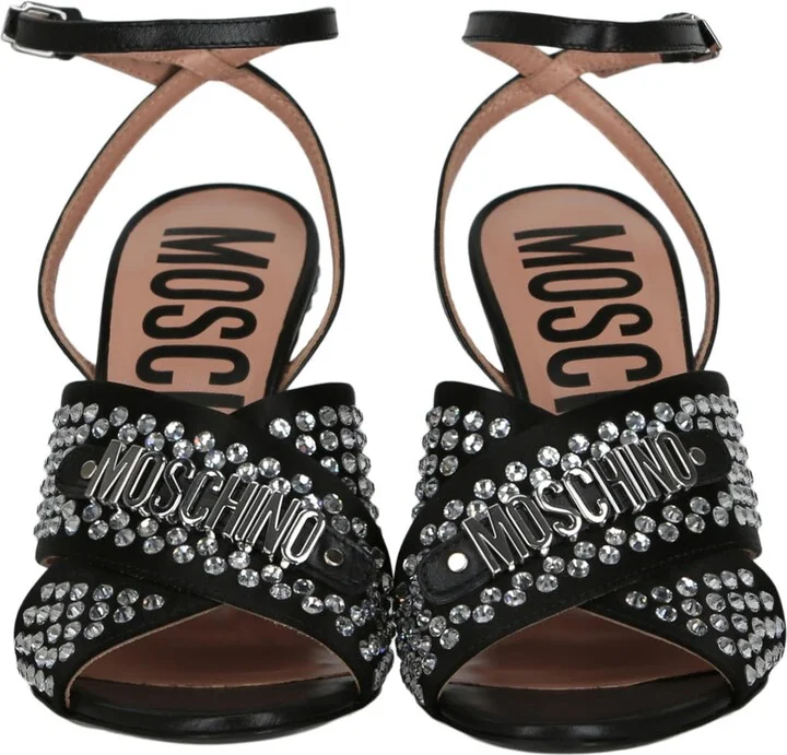 Crystal Embellished Satin Sandal - Image 6