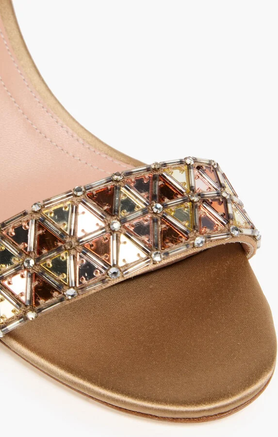 Crystal-embellished satin sandals - Image 4