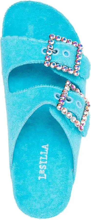 Crystal-Embellished Side-Buckle Sandals - Image 4