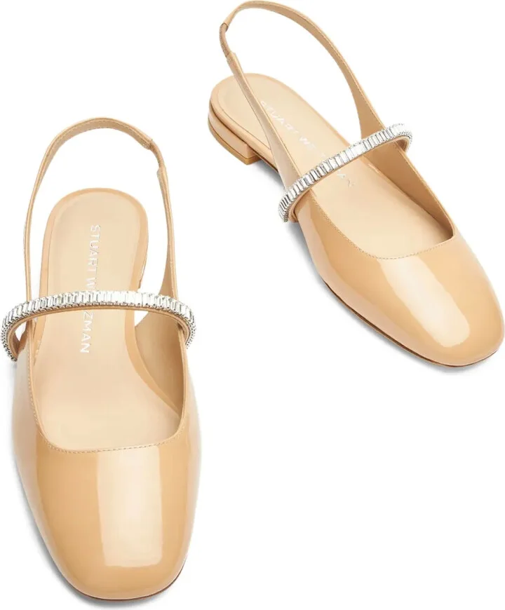 Crystal-Embellished Slingback Flats - Image 3