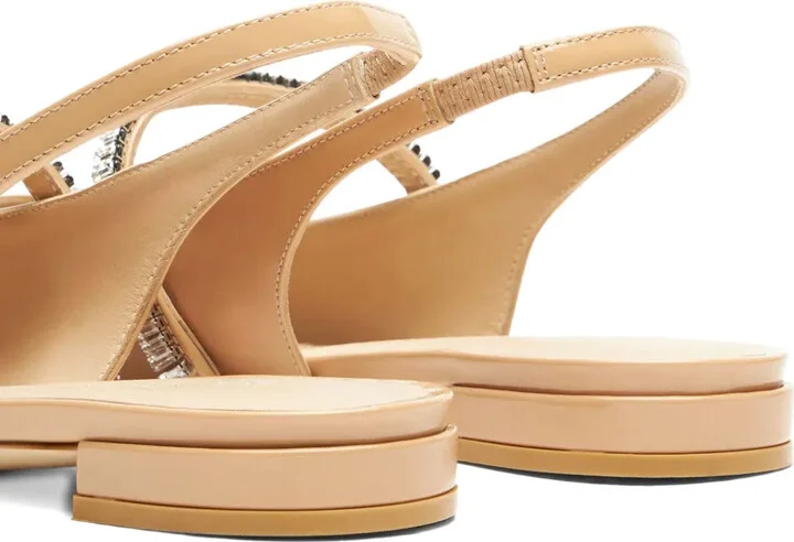 Crystal-Embellished Slingback Flats - Image 5