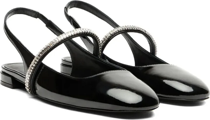 Crystal-Embellished Slingback Flats - Image 2