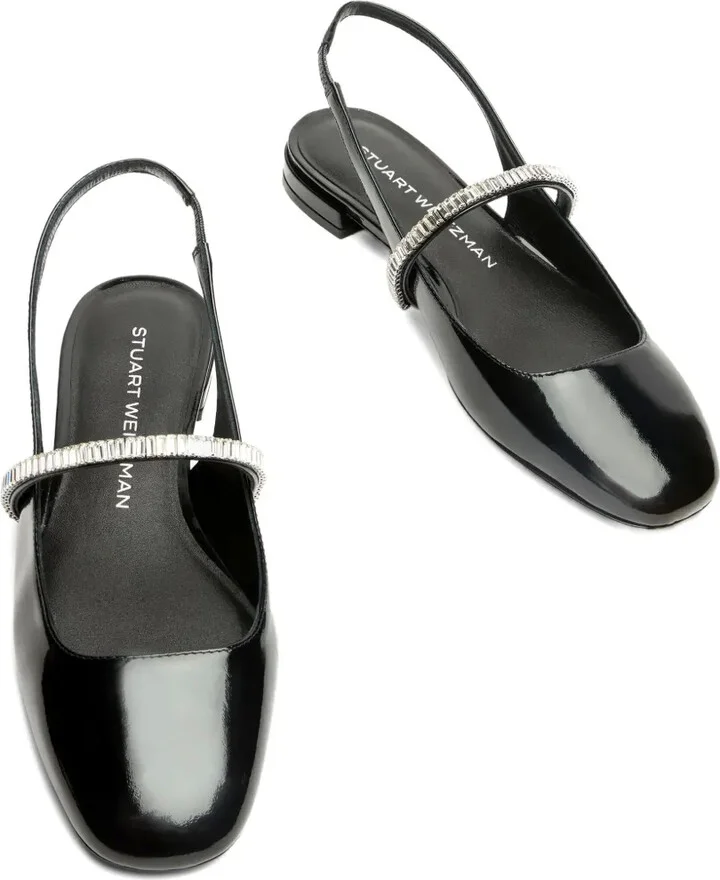 Crystal-Embellished Slingback Flats - Image 3