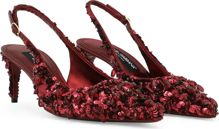 Crystal-Embellished Slingback Pumps - Image 2