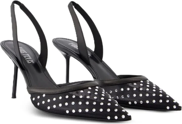 Crystal-Embellished Slingback Pumps - Image 2