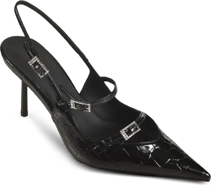 Crystal-Embellished Slingback Pumps - Image 2