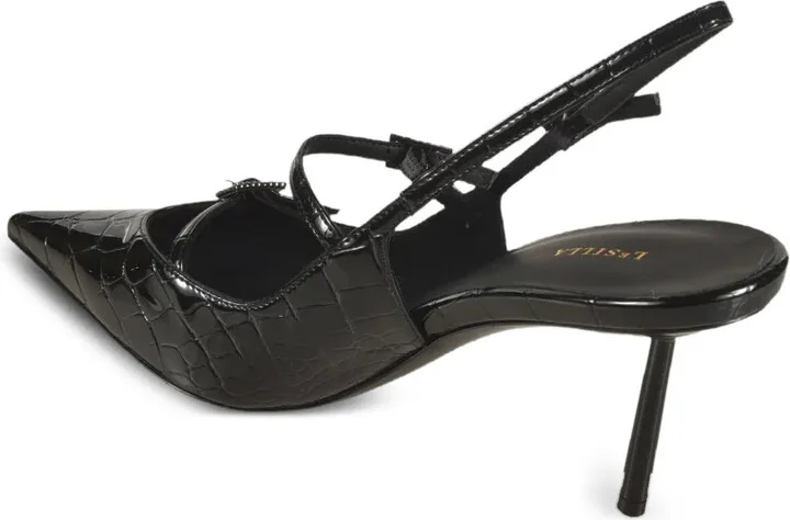 Crystal-Embellished Slingback Pumps - Image 3