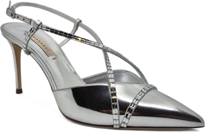 Crystal-Embellished Slingback Pumps - Image 2