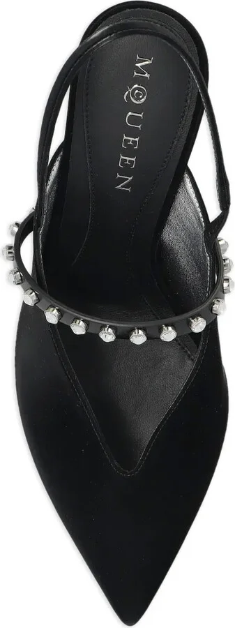 Crystal-Embellished Slingback Pumps - Image 3