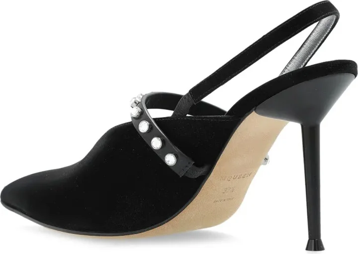 Crystal-Embellished Slingback Pumps - Image 4