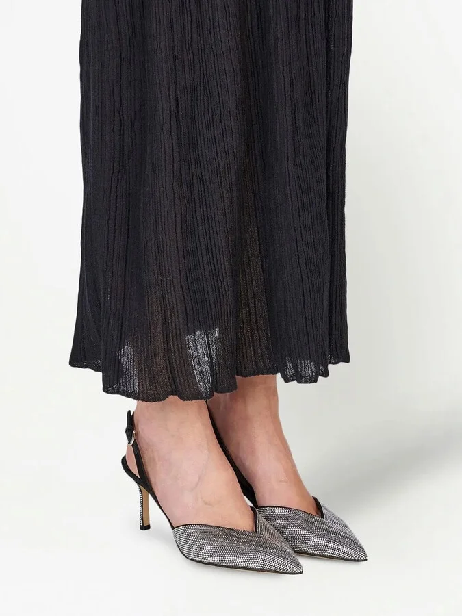 Crystal Embellished Slingback Pumps - Image 5