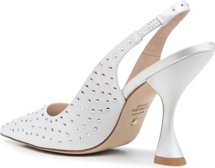 Crystal-Embellished Slingback Pumps - Image 3