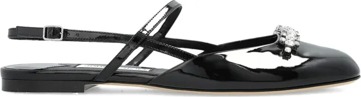 Crystal-Embellished Slingback Pumps