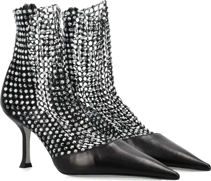 Crystal-Embellished Sock Boots - Image 2