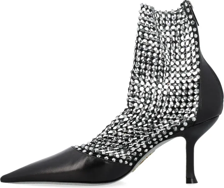 Crystal-Embellished Sock Boots - Image 4