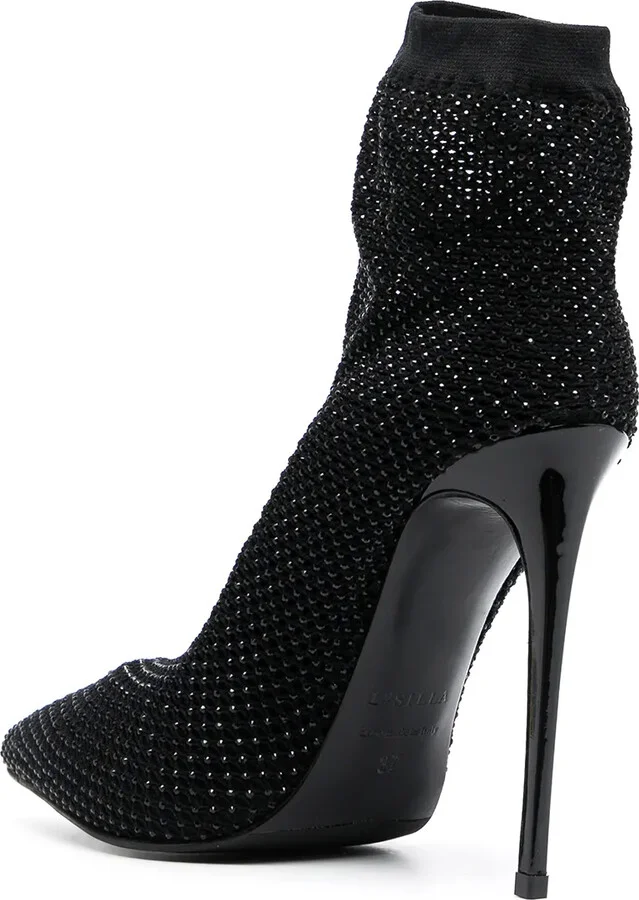 Crystal-Embellished Sock Pumps - Image 3