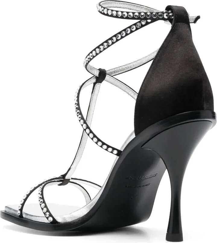 Crystal-Embellished Square-Toe Sandals - Image 3