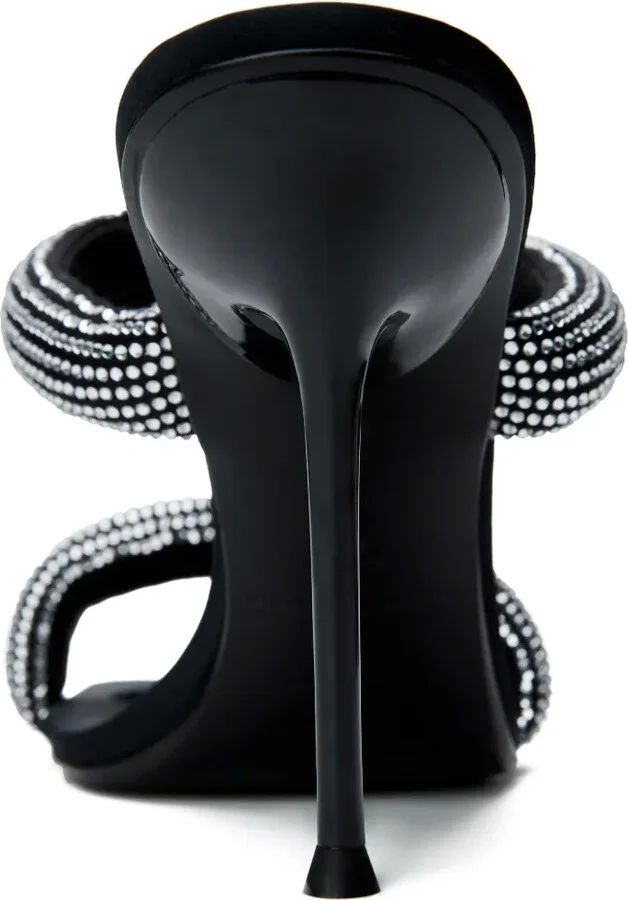 Crystal-Embellished Stiletto Sandals - Image 3