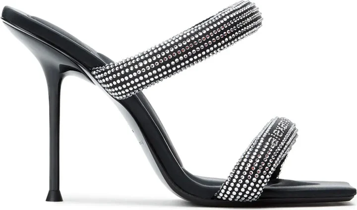 Crystal-Embellished Stiletto Sandals