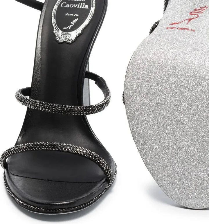 Crystal-Embellished Strap-Detail Sandals - Image 2