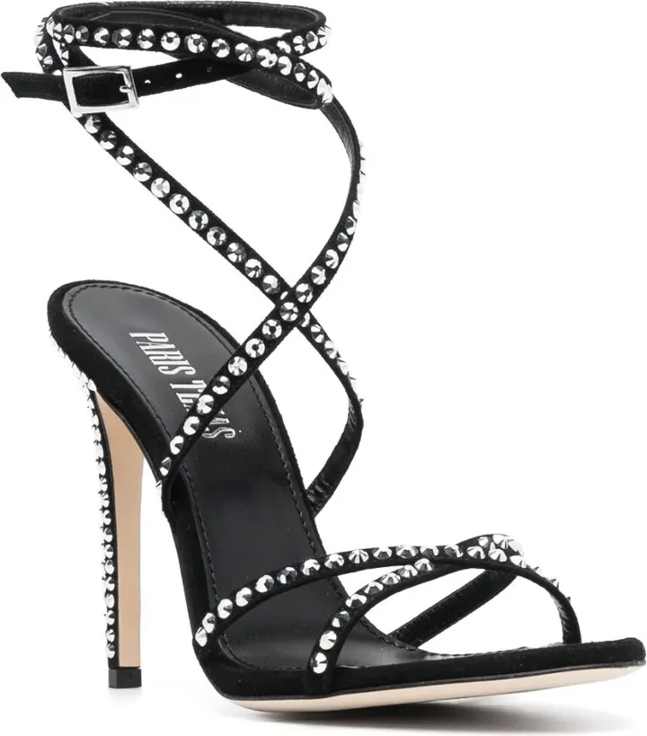 Crystal-Embellished Strap-Detail Sandals - Image 2