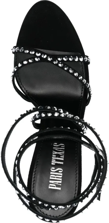 Crystal-Embellished Strap-Detail Sandals - Image 4