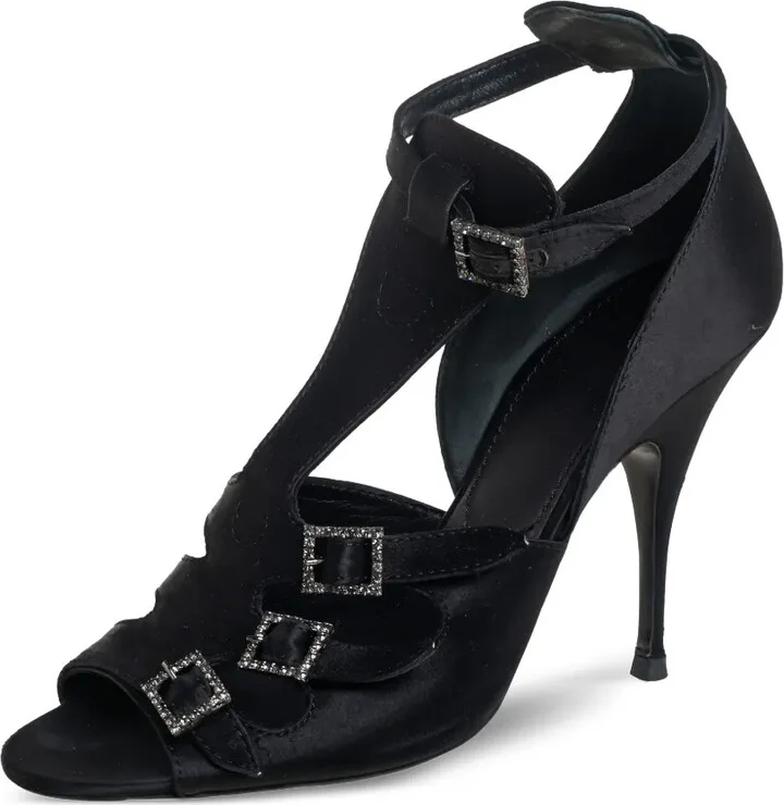 Crystal-Embellished Strappy Heels - Image 2