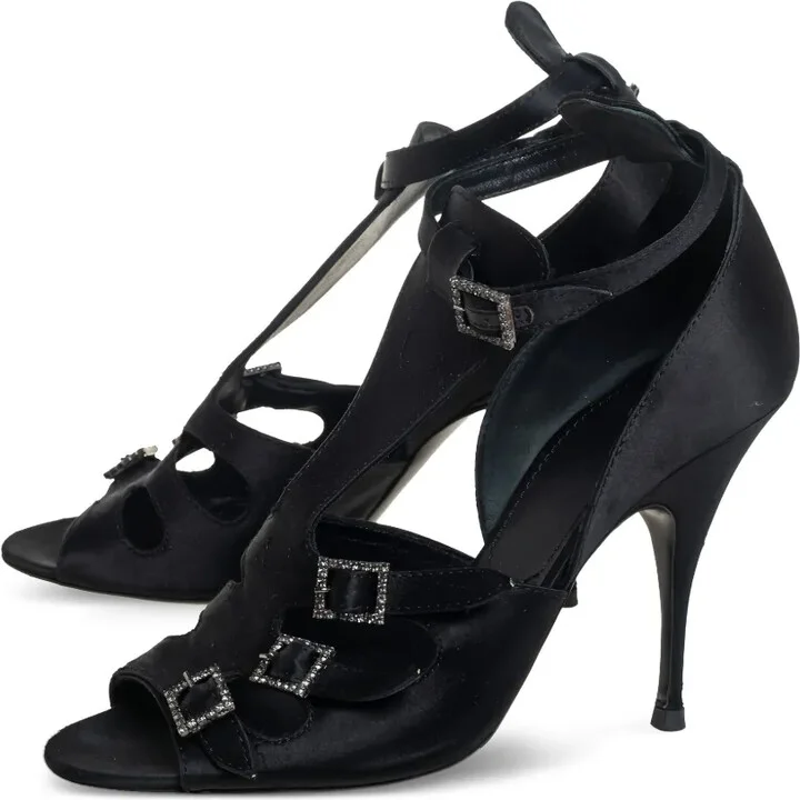 Crystal-Embellished Strappy Heels - Image 3
