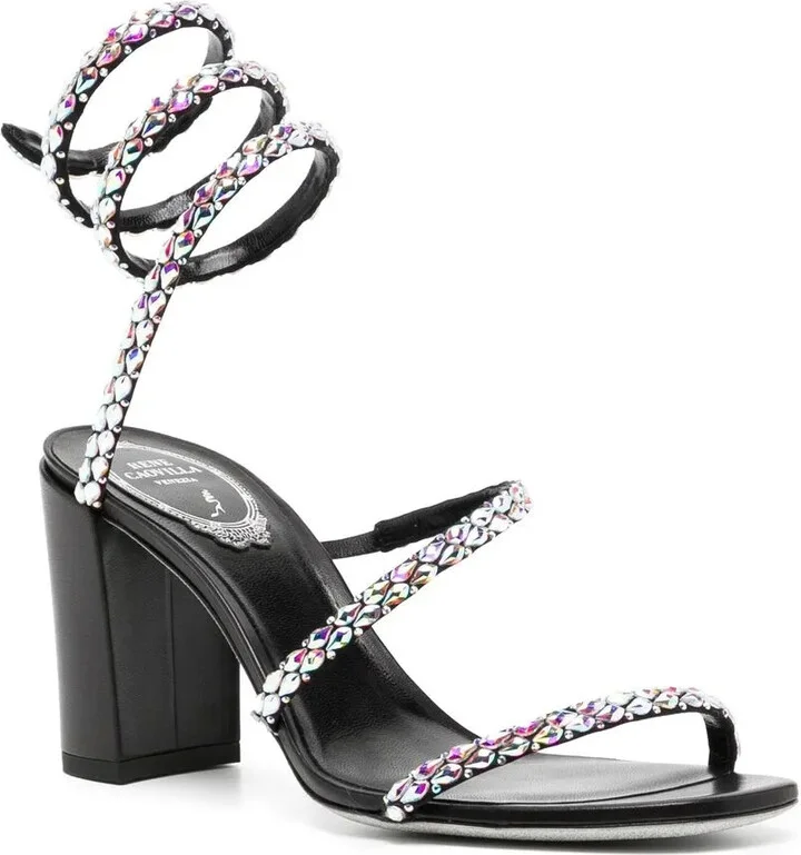 Crystal Embellished Strappy Sandals - Image 2