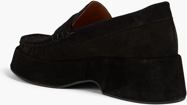 Crystal-embellished suede platform loafers - Image 3