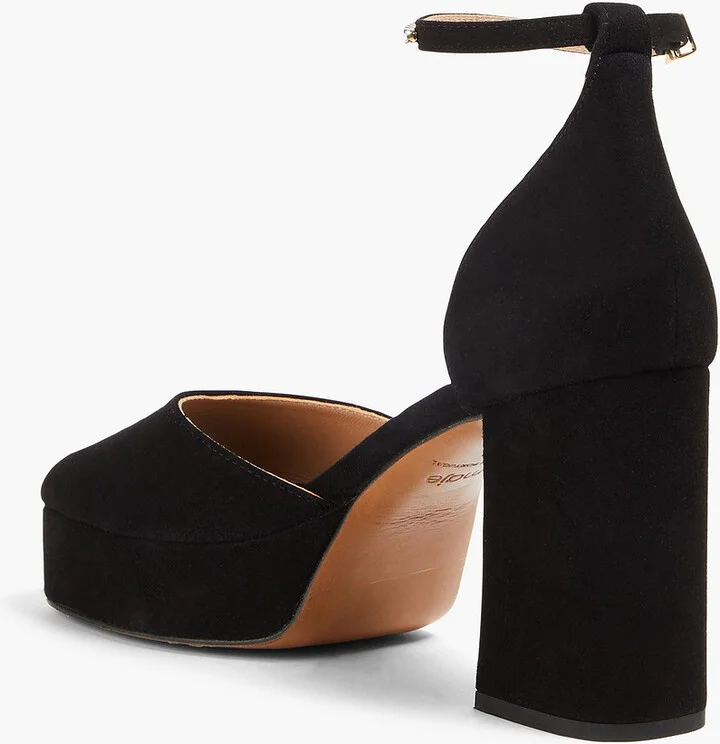 Crystal-embellished suede platform sandals - Image 3
