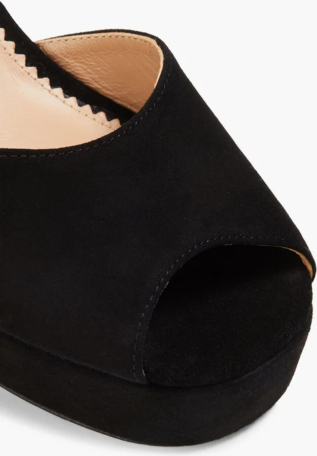 Crystal-embellished suede platform sandals - Image 4