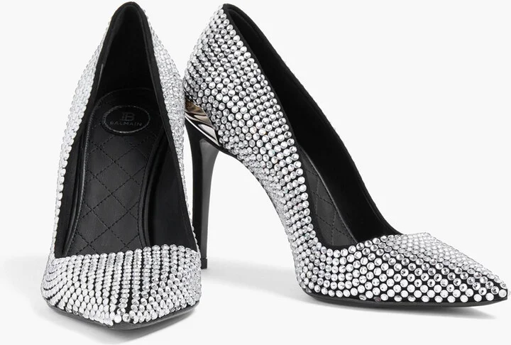 Crystal-embellished suede pumps - Image 2