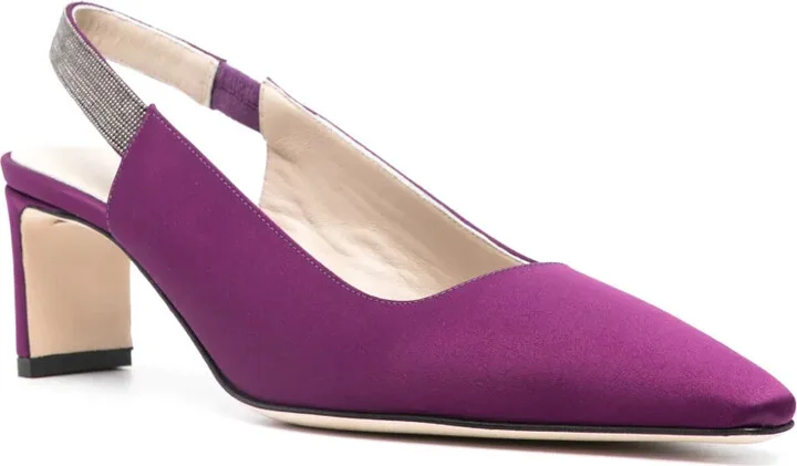 Crystal-Embellished Suede Pumps - Image 2