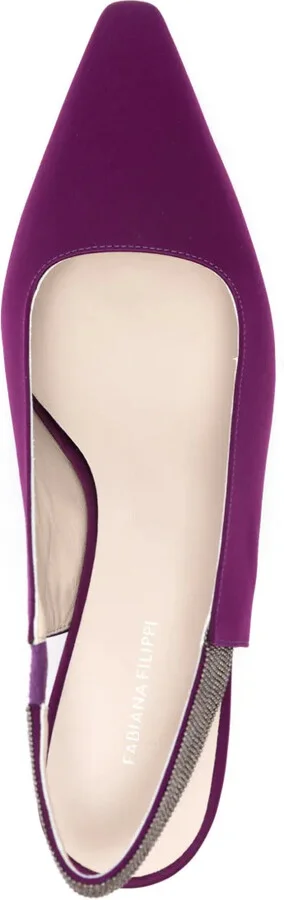 Crystal-Embellished Suede Pumps - Image 4