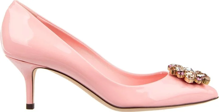 Crystal Embellished Suede Pumps