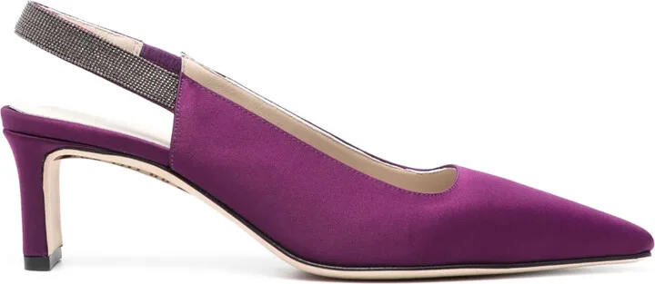 Crystal-Embellished Suede Pumps