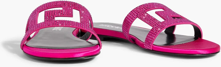 Crystal-embellished suede sandals - Image 2